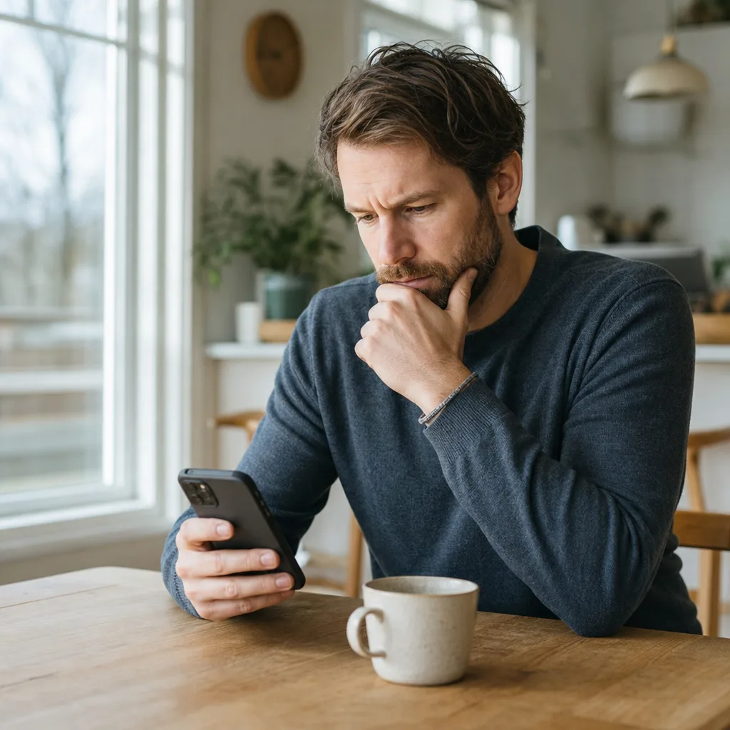 Två mobiltelefoner sida vid sida på ett bord med kartmönster som visar olika mobilnät